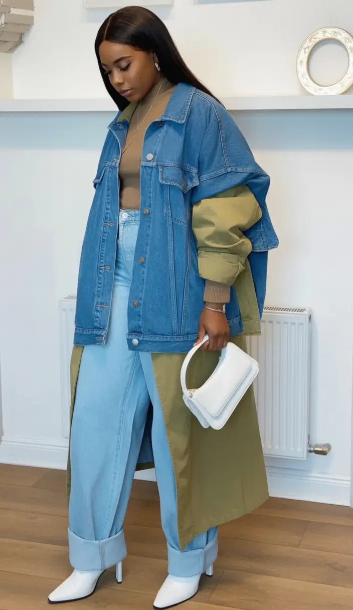 fall outfits for black women+Denim Reimagined with Soft Power