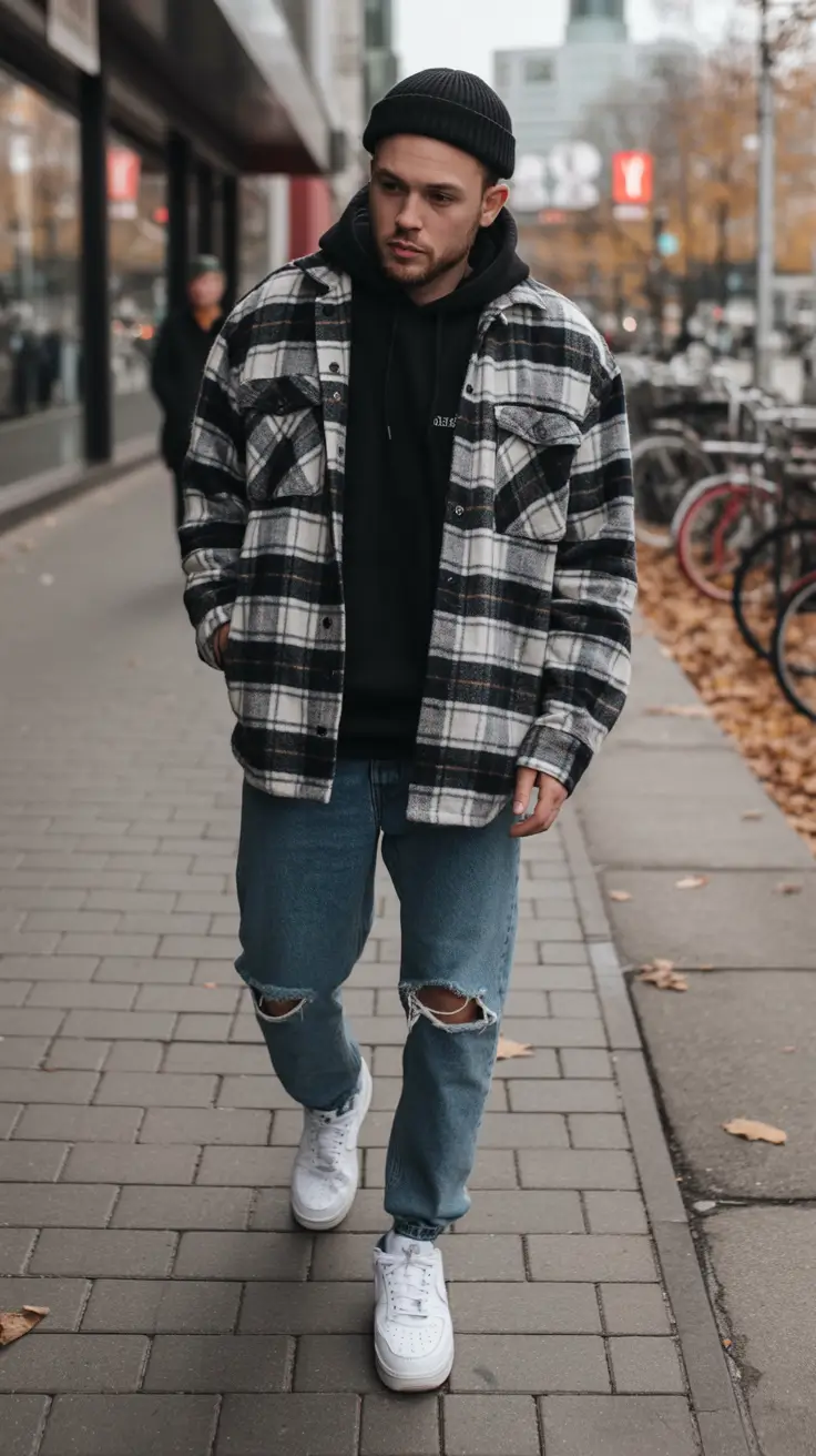 fall outfits for men+Grunge Revival with a Soft Finish
