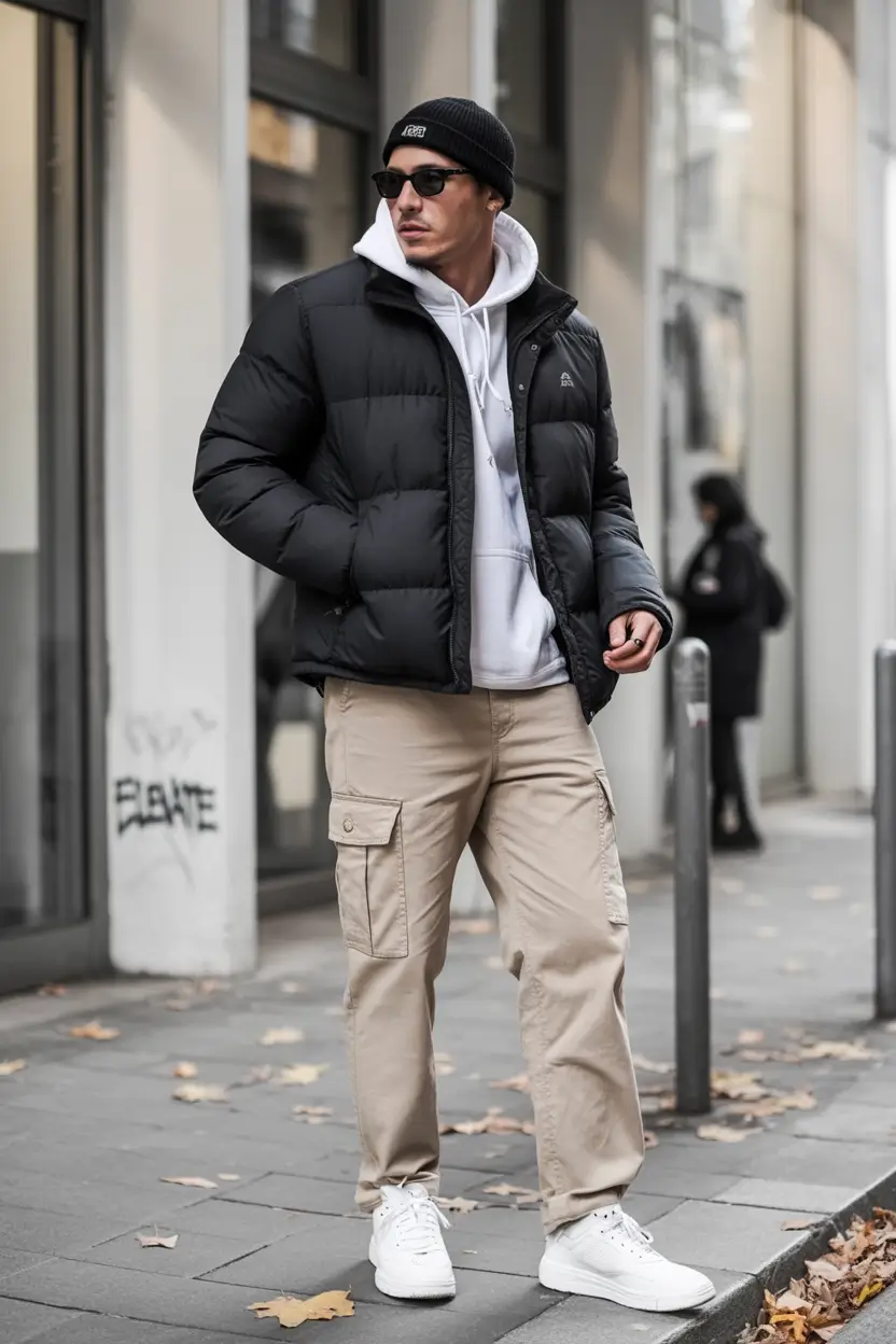 fall outfits for men+Urban Puff with Street Smart Layers