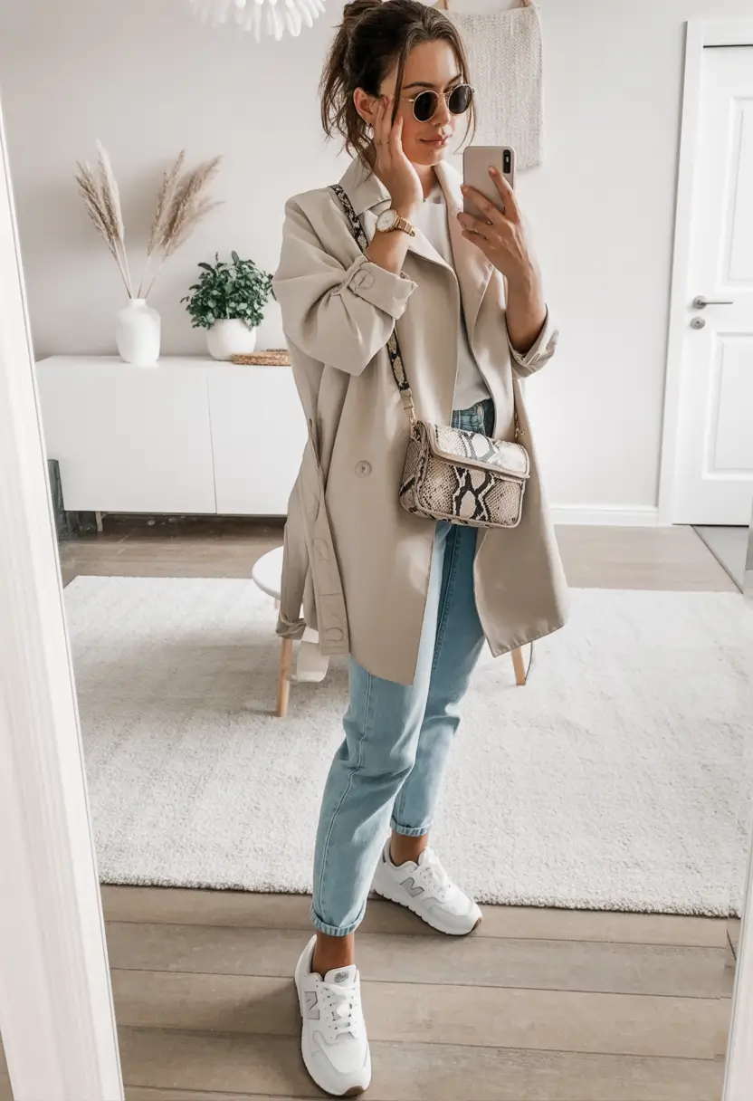 fall outfits ideas 2025 Neutral Ease Meets Snake Accents