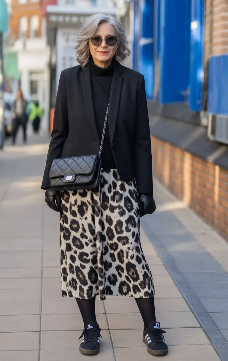 fall outfits ideas 2025 Monochrome Catwalk in the City