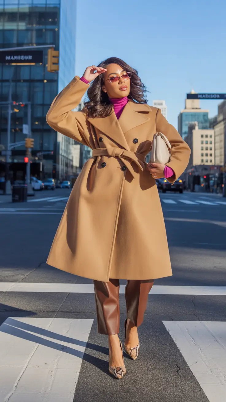 fall outfits ideas 2025 City Camel with a Power Punch