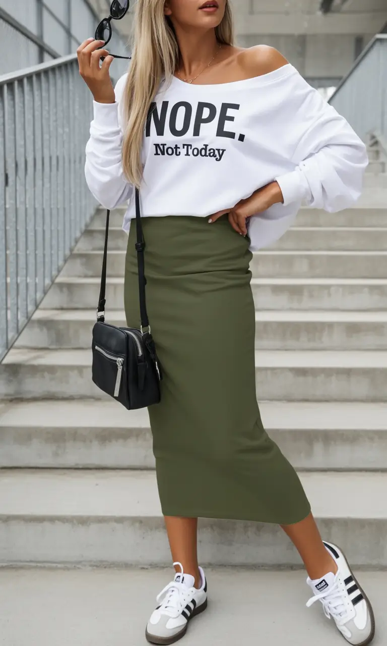 fall outfits ideas 2025 Slogan Street with a Twist