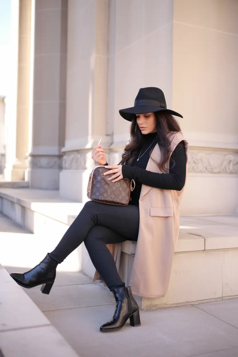fall outfits ideas 2025 Urban Drape with a Luxe Lean