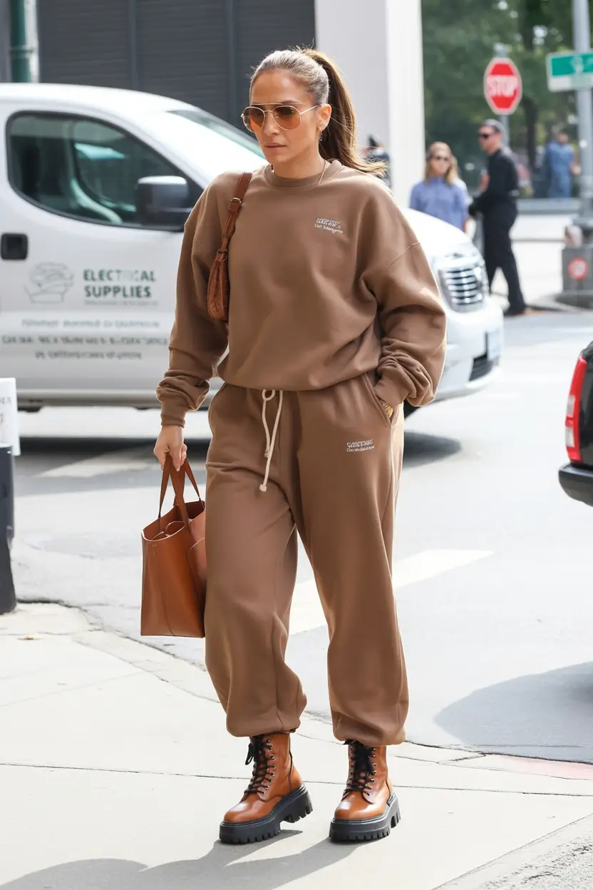 everyday fall outfits Street Luxe in Monochrome Mocha
