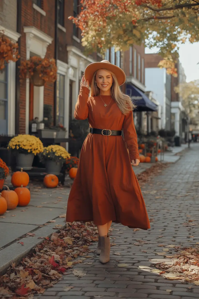fall outfits with boots 2025 Pumpkin Spice Mood With a Modern Western Touch