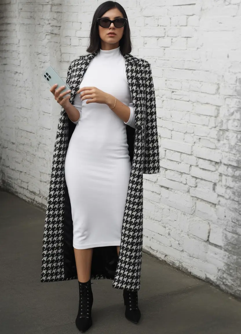 fall outfits with boots 2025 Monochrome Drama With Couture Vibes
