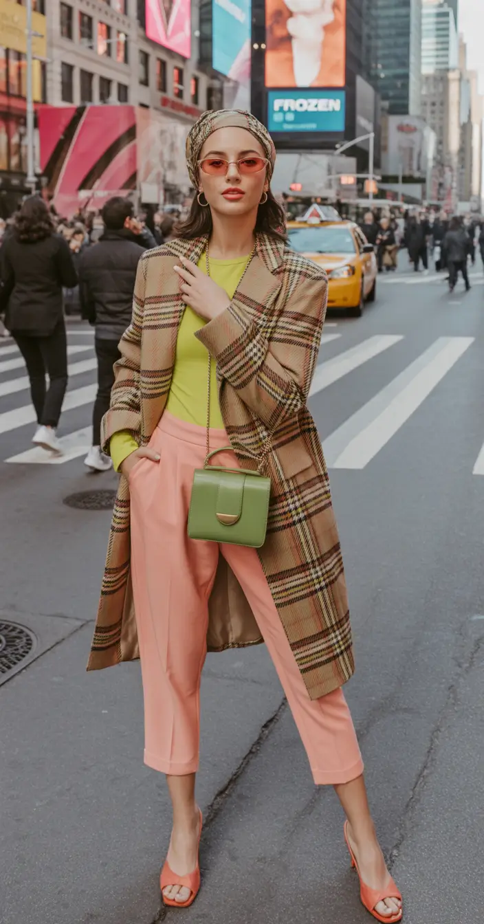 fall transition outfits Color-Pop Chic in Midtown