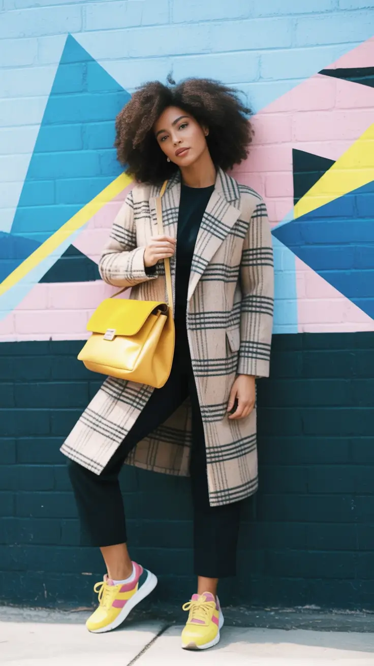 fall transition outfits Checkmate: Classic Plaid with Citrus Punch