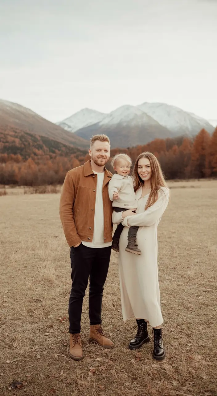 fall family photo outfits Alpine Neutrals with Earthy Boots