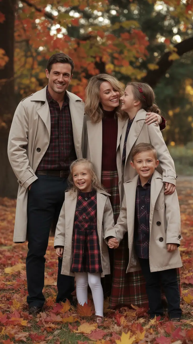 fall family photo outfits Classic Plaid with a Modern Twist