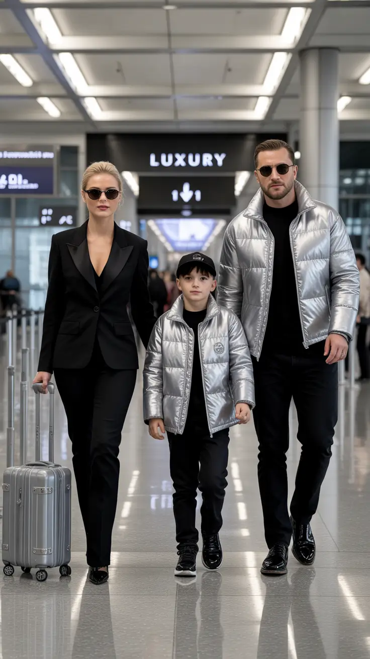 fall family photo outfits Modern Metallic Meets Monochrome