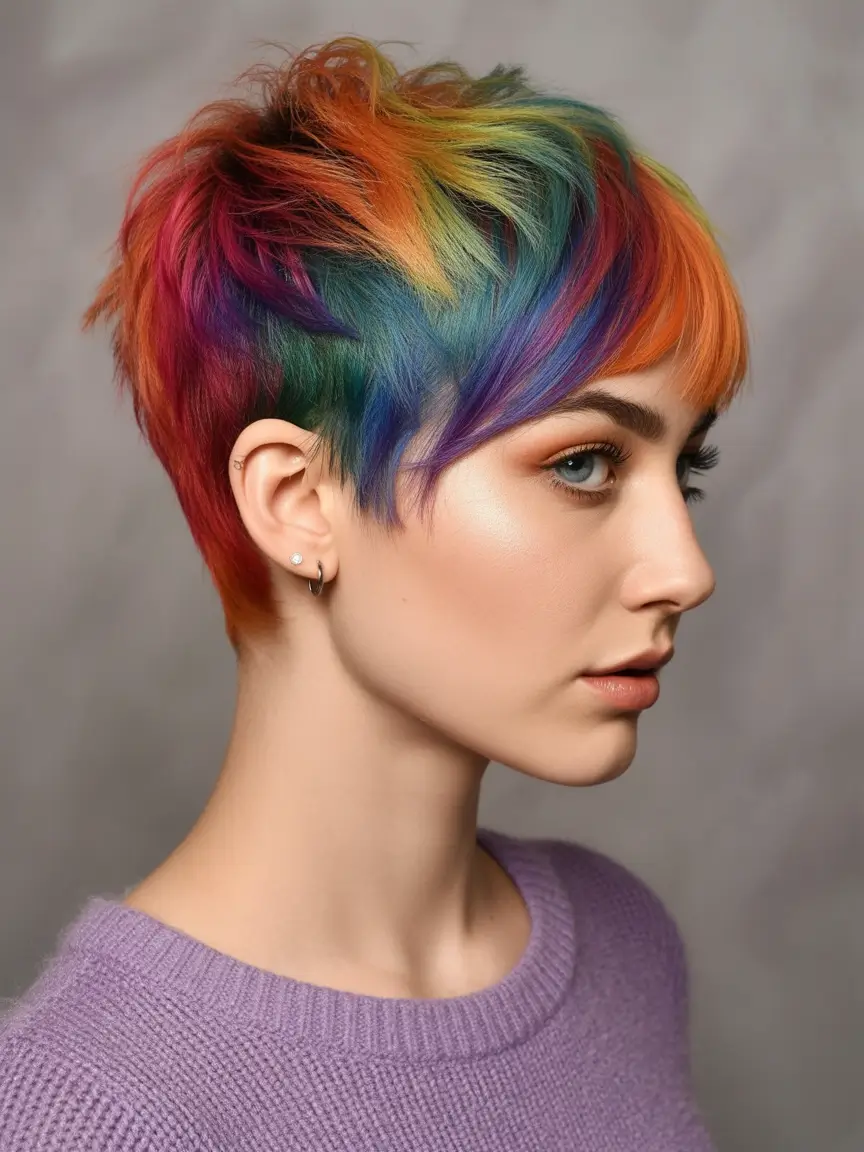 Fall hair color Rainbow Pixie Riot