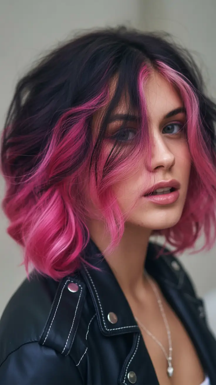 Fall hair color Midnight Rose Bob