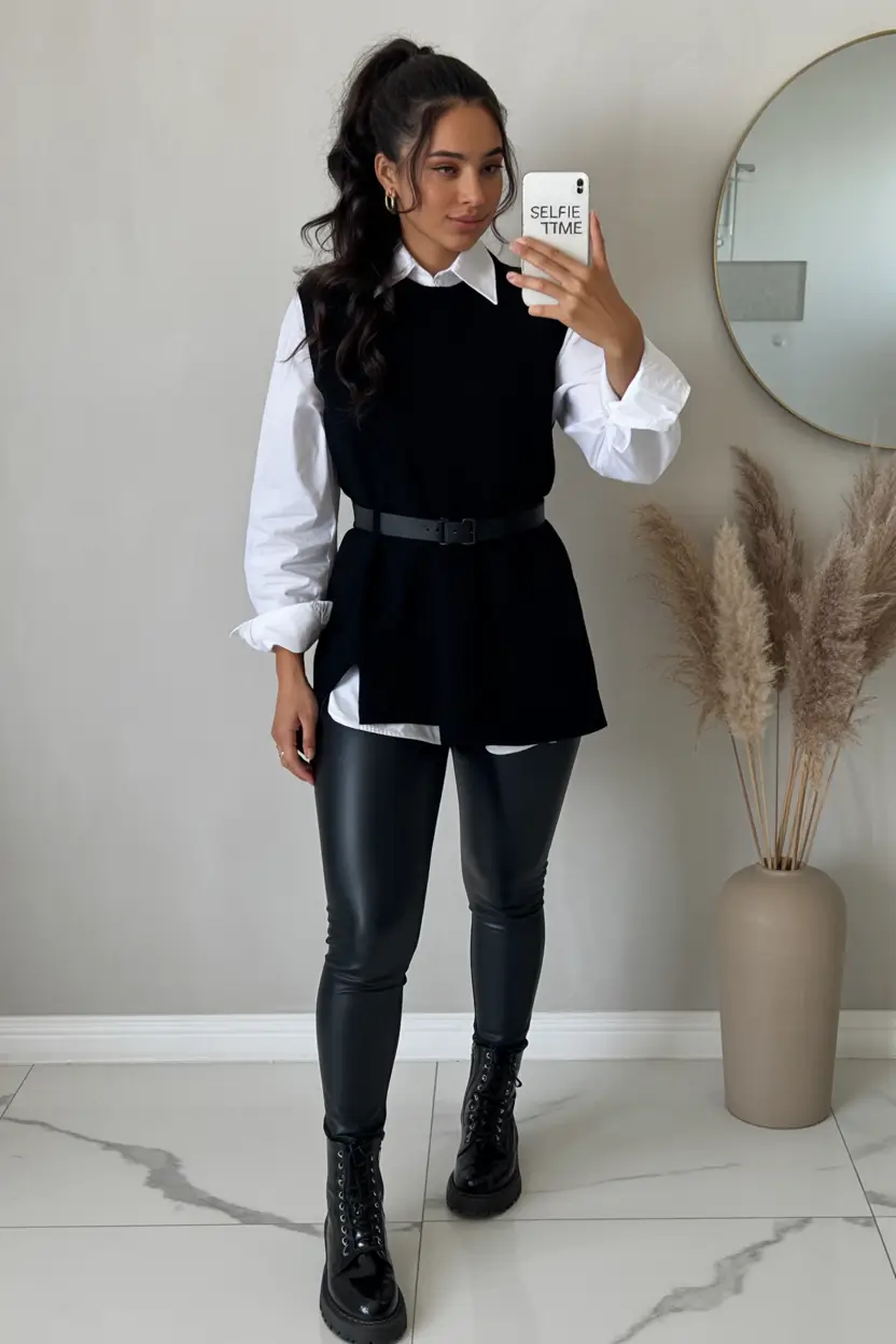 early fall outfits Academic Edge: Preppy With a Punk Undertone