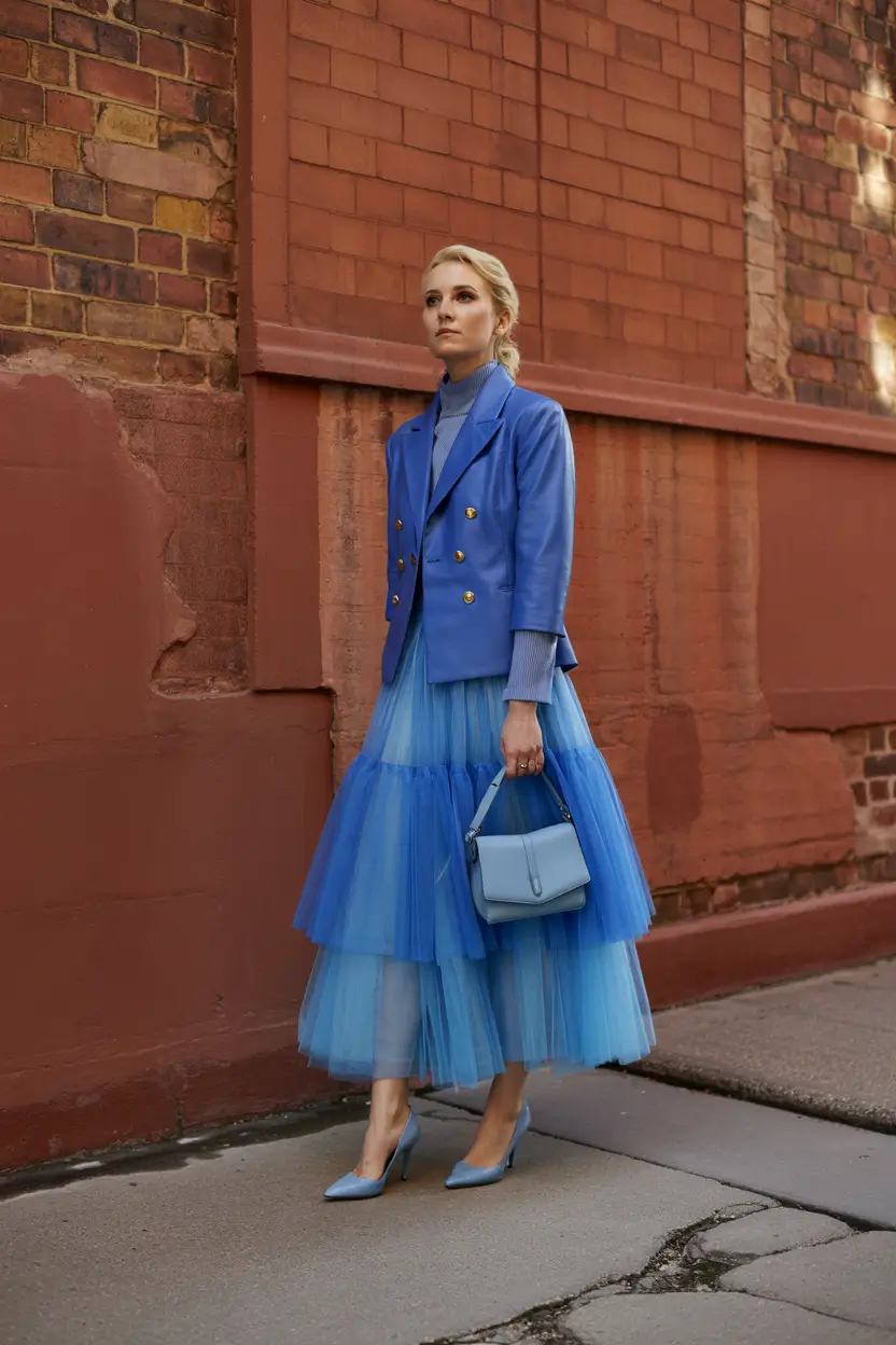 early fall outfits Tulle & Tailoring: A Statement in Monochrome
