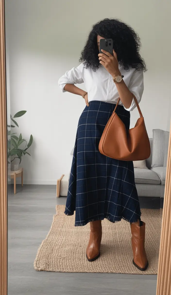 fall-skirt-outfits-Western-Academia-With-Modern-Structure