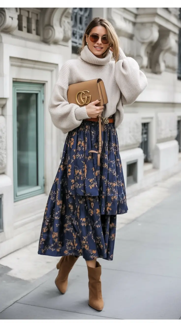 layering for fall outfits Soft Neutrals Meet Feminine Movement