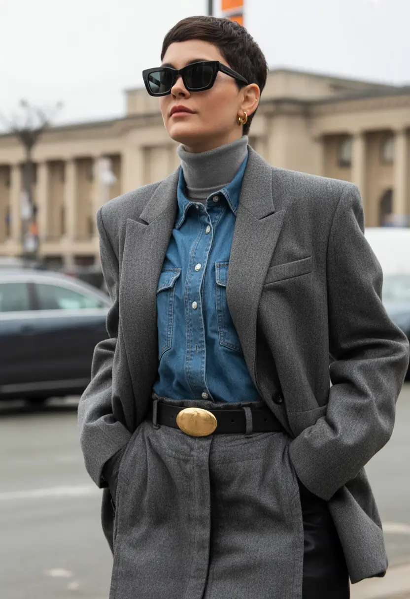 layering for fall outfits Denim on Denim, Luxe on Luxe