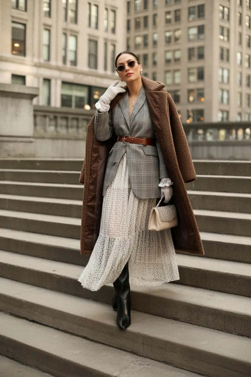 layering for fall outfits City Chic in Tailored Textures