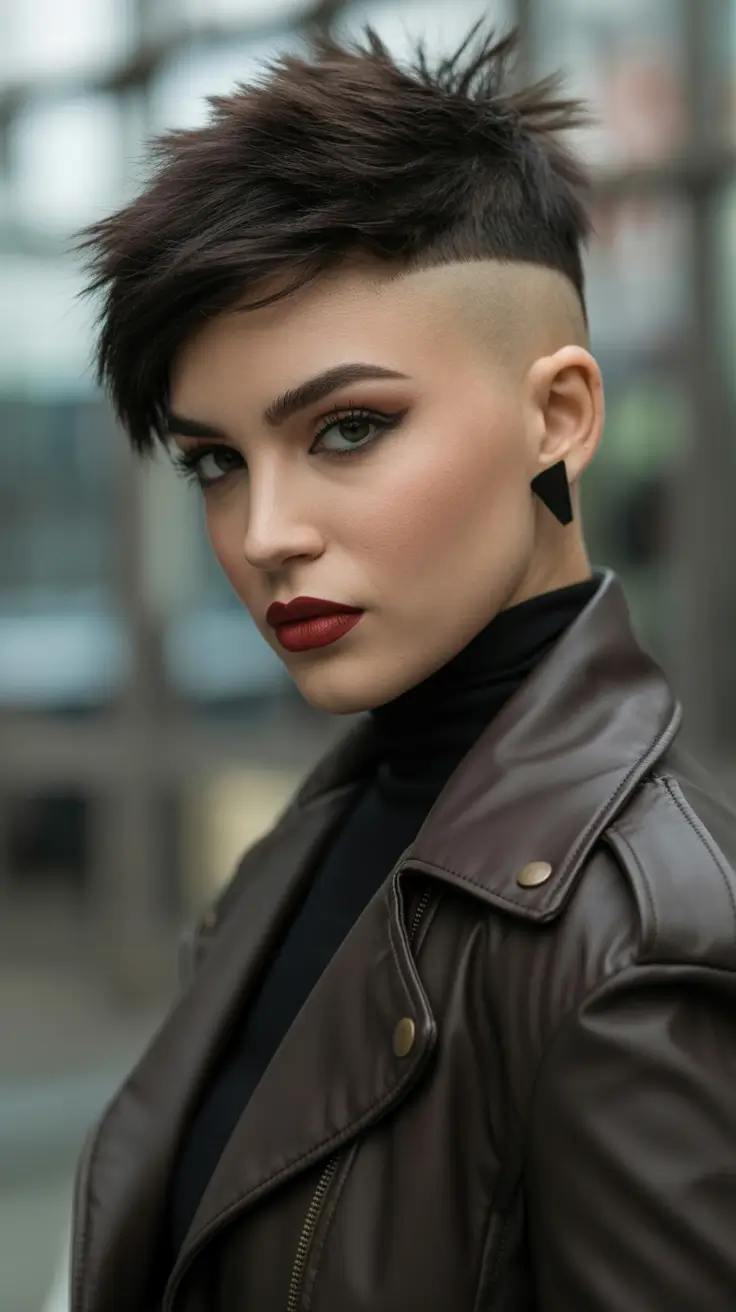 Fall pixie haircut High Contrast Rebel Edge