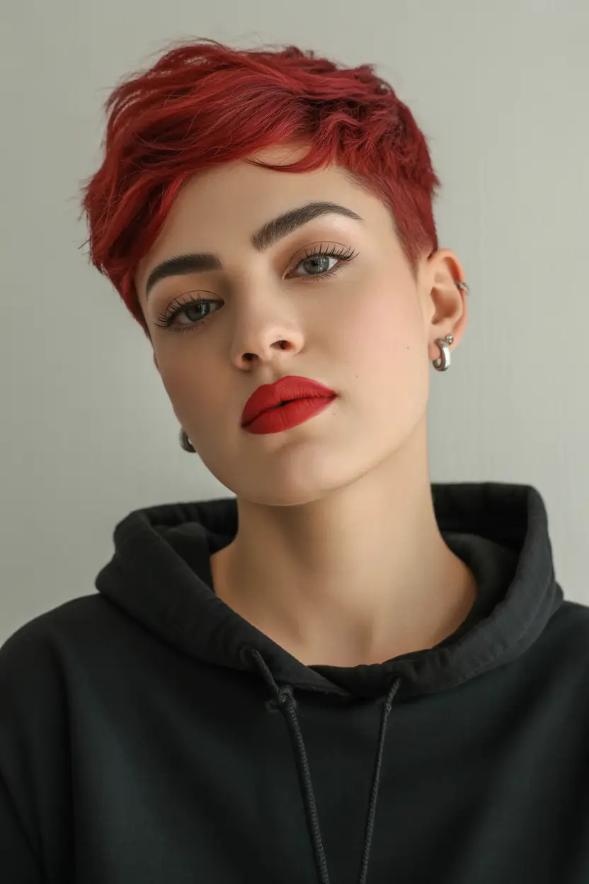 Fall pixie haircut Cherry Bomb Confidence