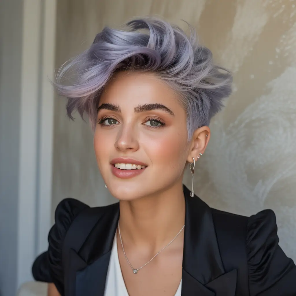 Fall pixie haircut Lavender Wind Pixie