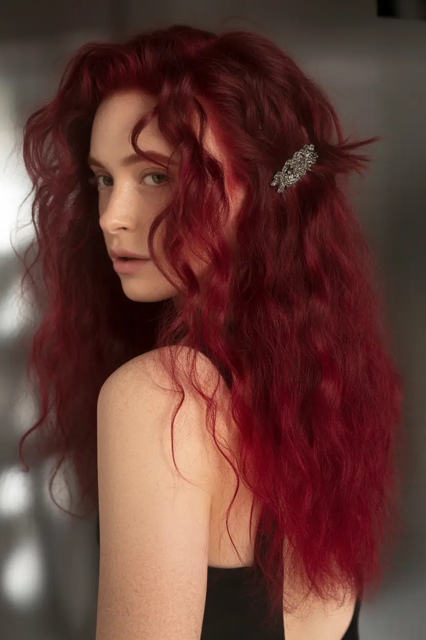 Fall red hair color Berry Velvet Natural Texture