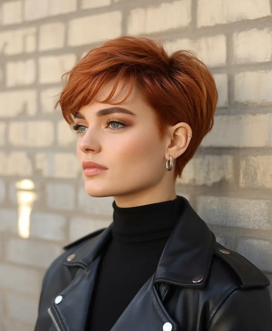 Fall short haircut Amber Chopped Bob with Sweeping Sides