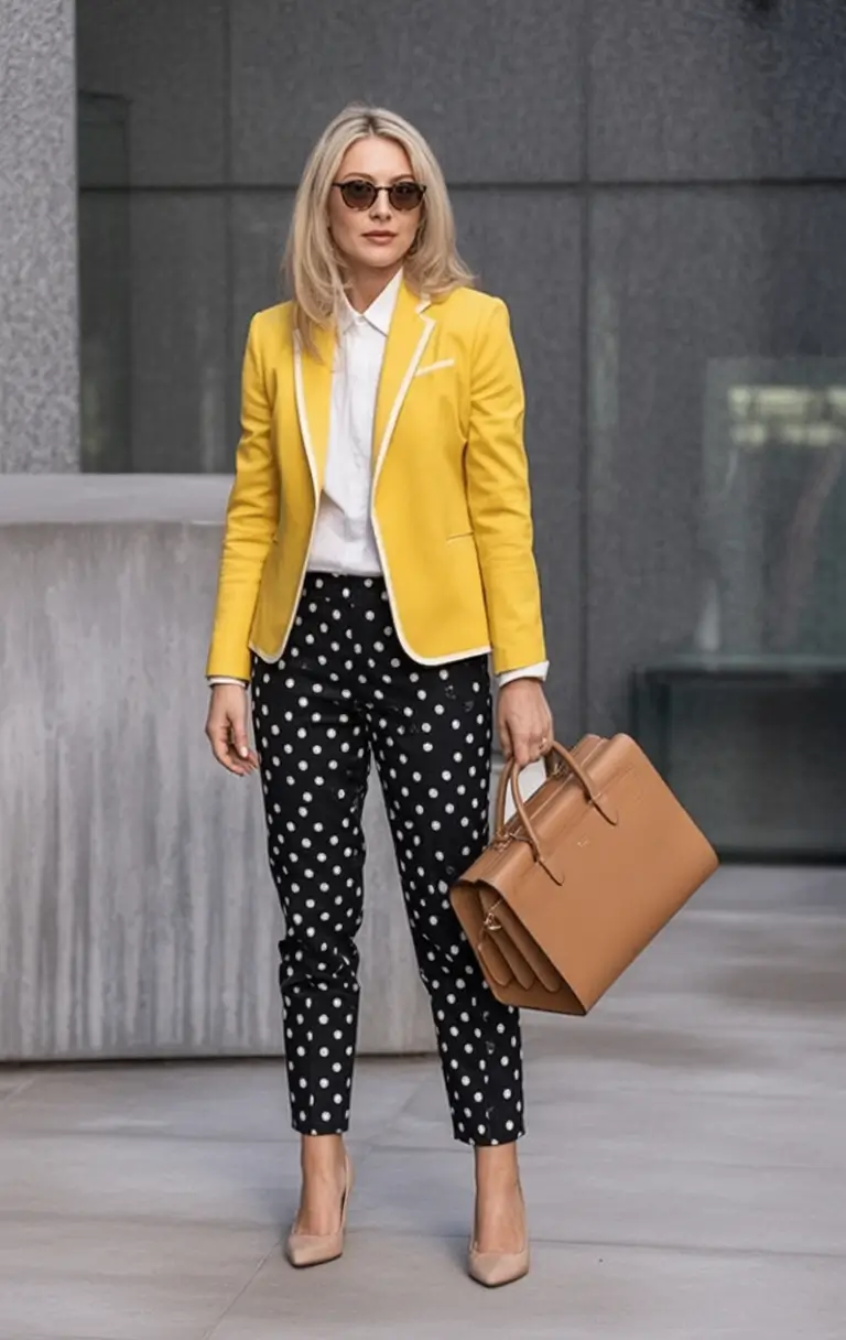 casual business Spots and Sunshine: Playfully Bold