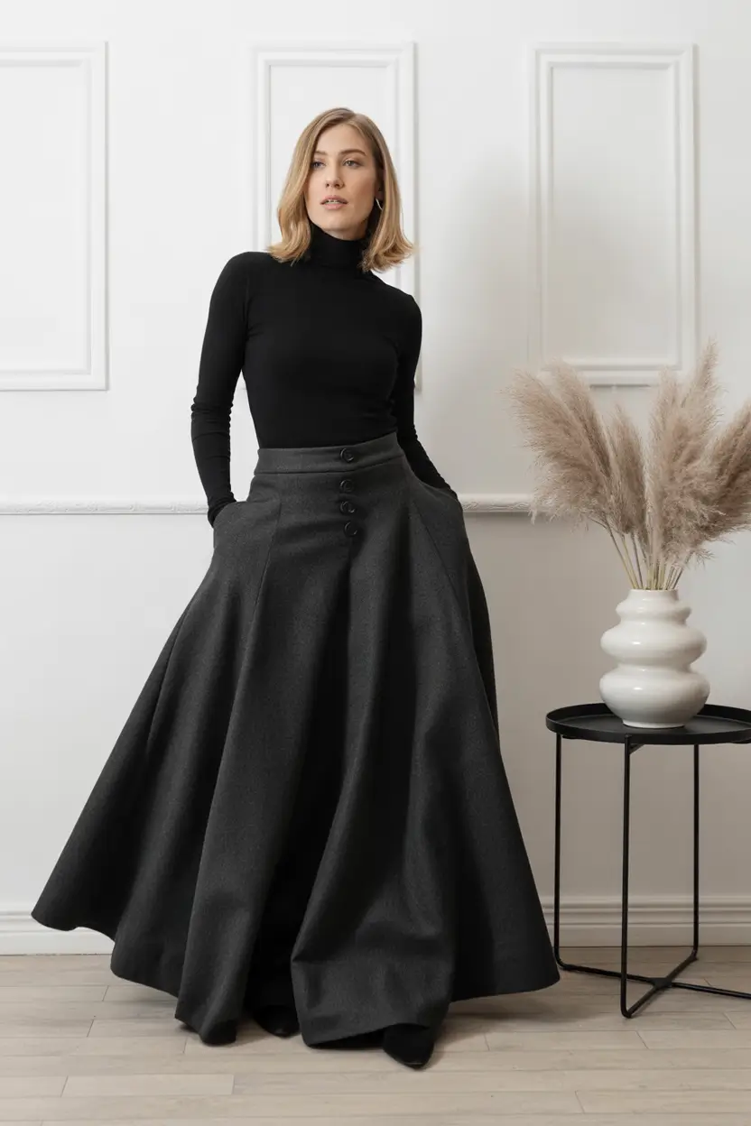 business professional The Drama of a Full Skirt Done Right