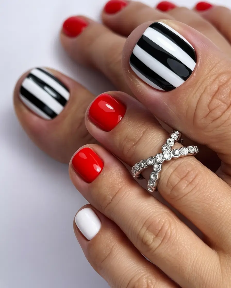 August toe nails High-Contrast Baddie Vibes