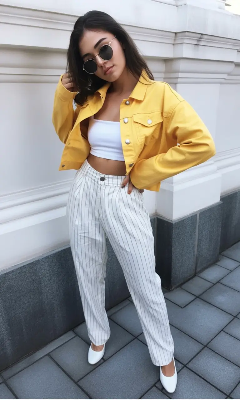 August outfits Sporty Sunshine with a Retro Twist