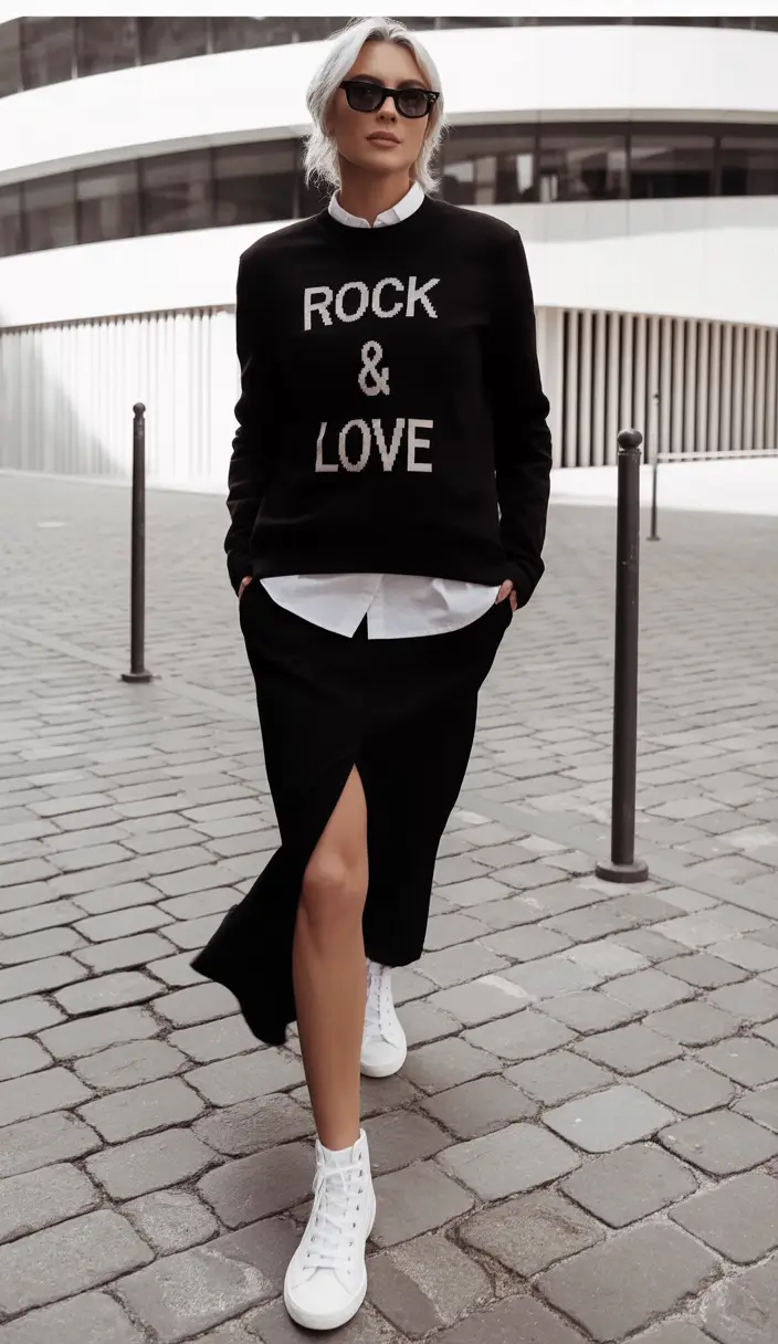 August outfits Graphic Cool with Elevated Basics