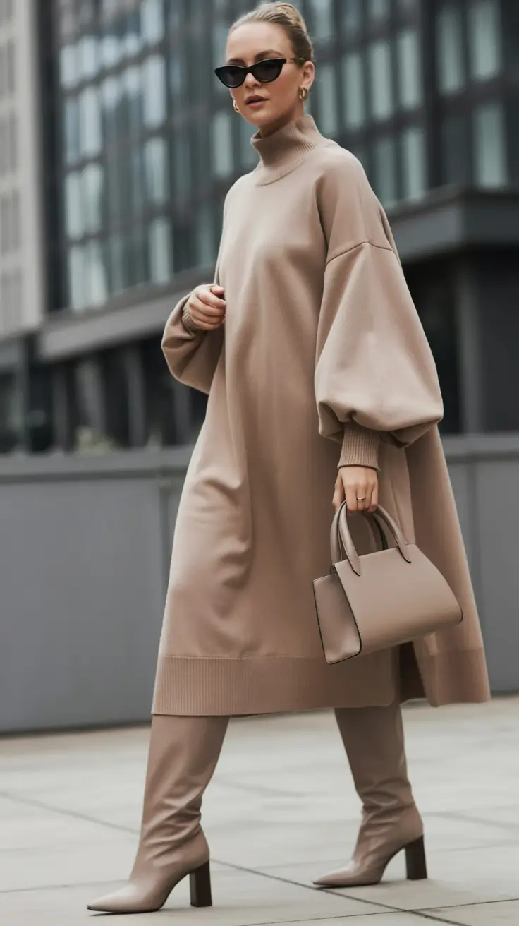 fall outfits for women over 40+Monochrome Neutrals with Sculptural Appeal
