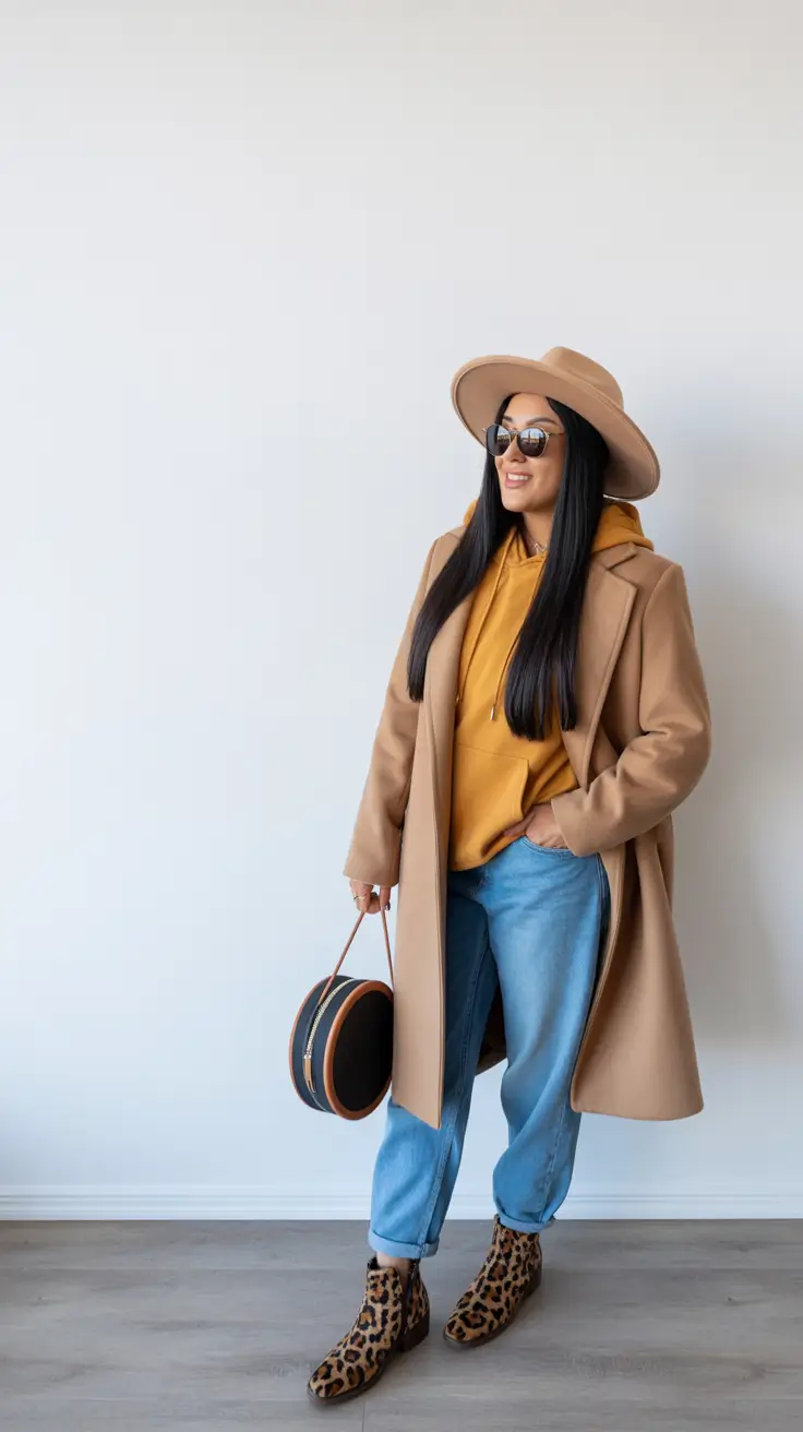 fall outfits for women over 40+Leopard Print, Hoodies, and Cozy Energy