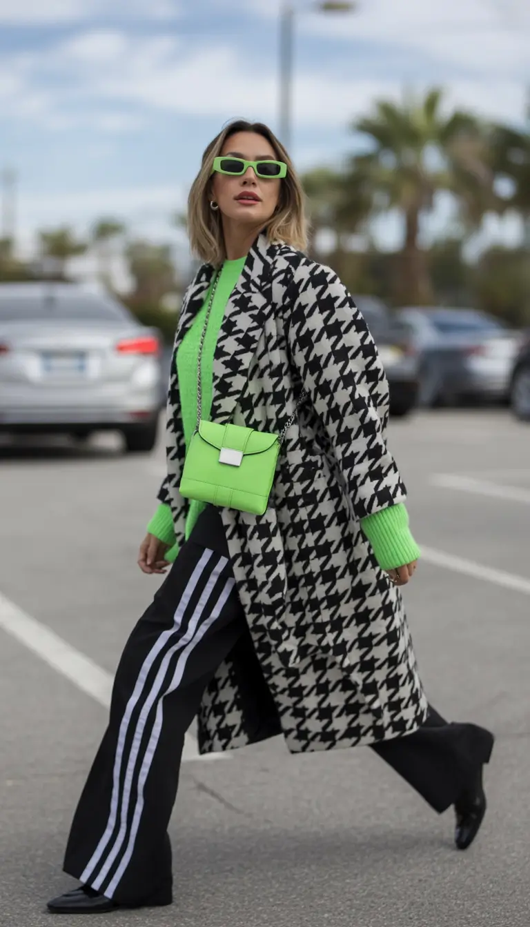 NYC fall outfits 2025 Neon Vibes Meet Graphic Classics
