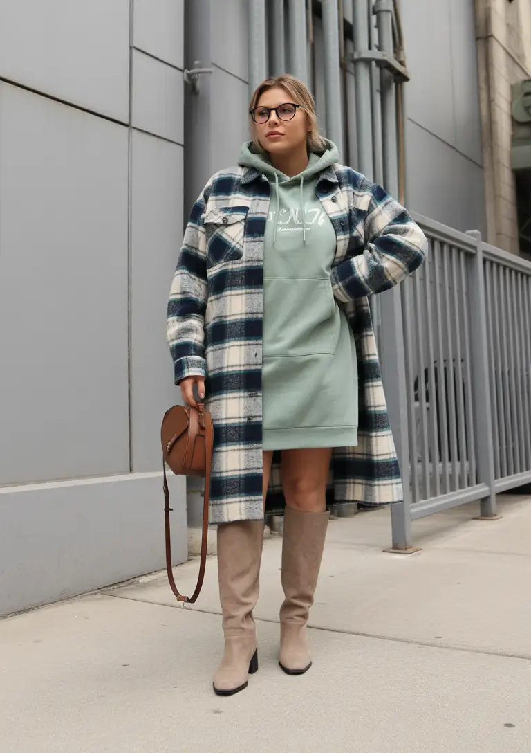 Plus size street style autumn 2025 Modern Prairie Meets City Cool