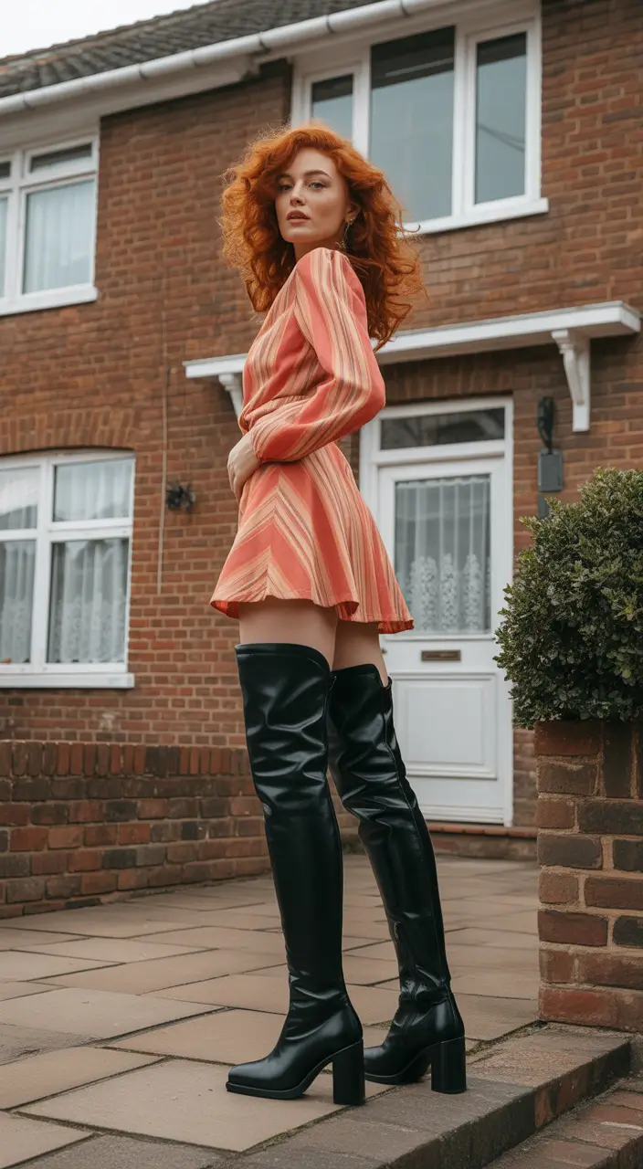 fall fashion outfits Retro Hues & High Boots