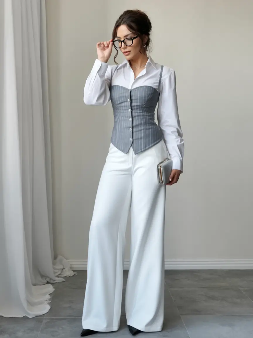 fall office outfits for women Smart Vintage: The Waistcoat Comeback