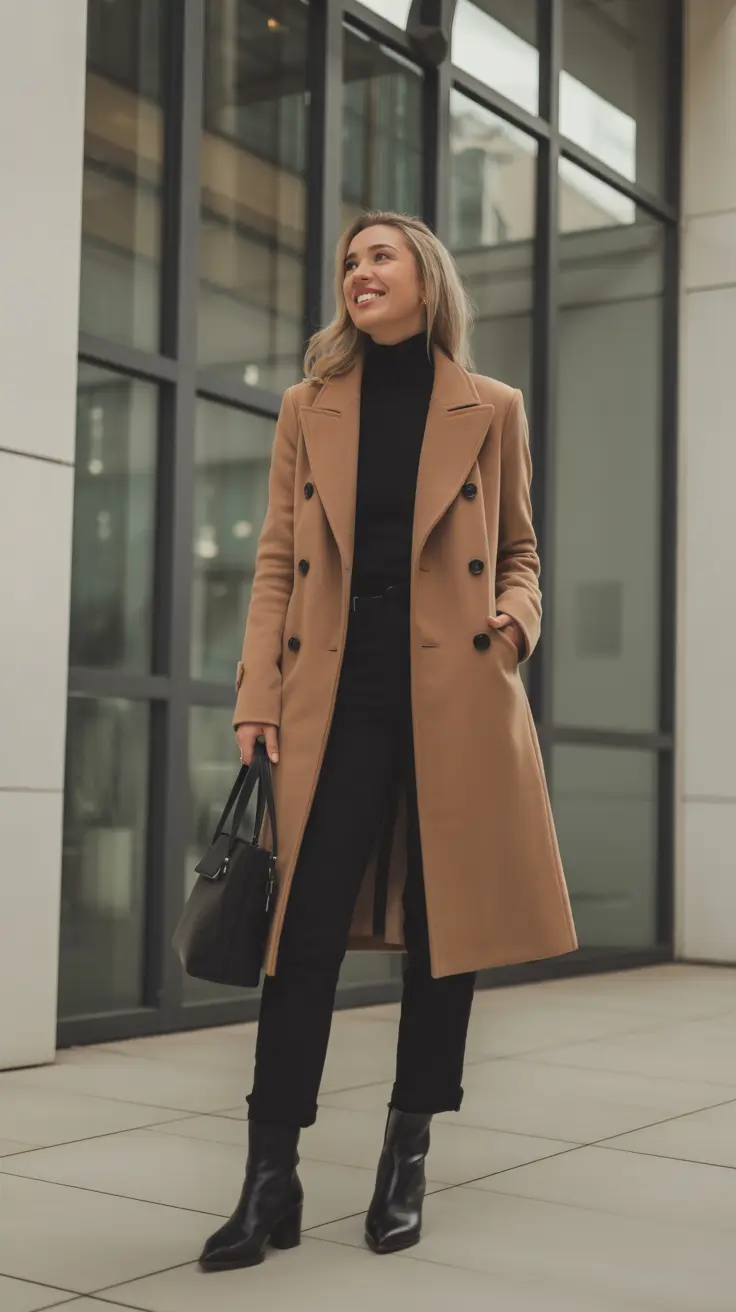 fall office outfits for women All Black, But Make It Fall