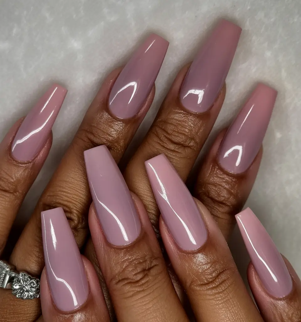 fall coffin nail Soft Mauve Nude Classic