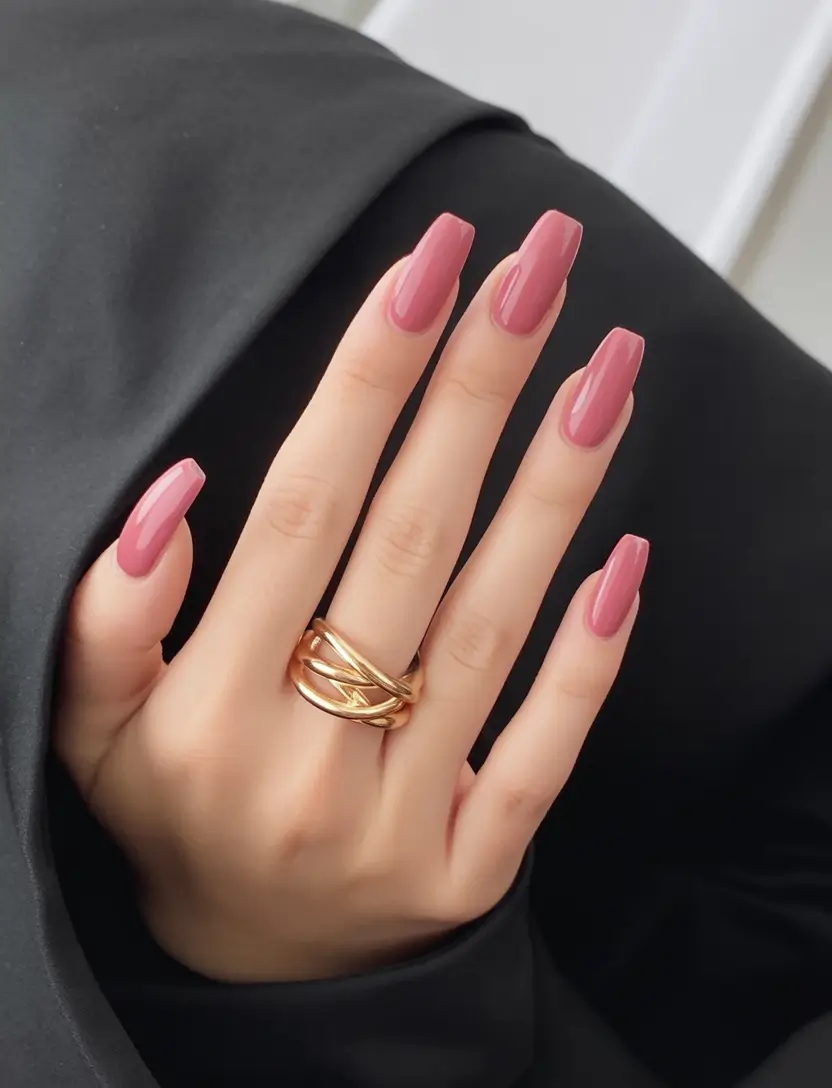fall coffin nail Dusty Rose Charm