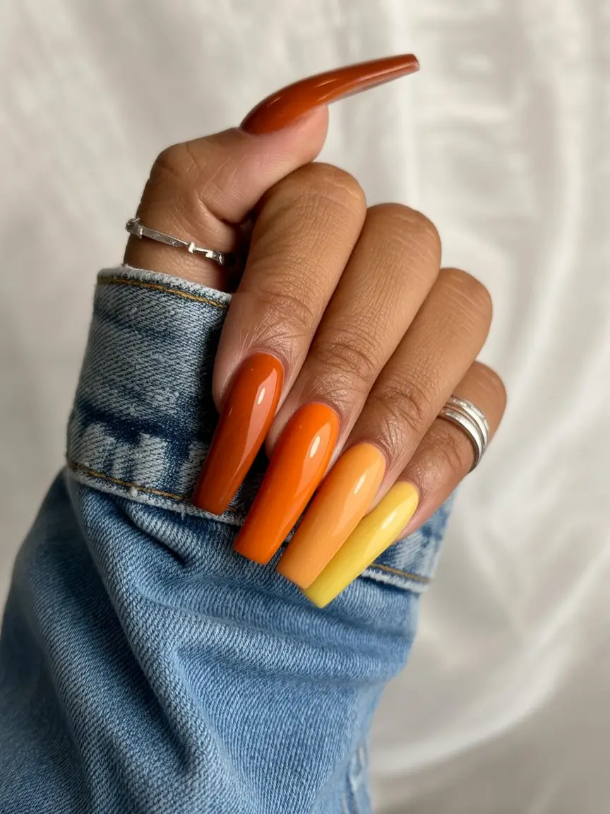 23 2025 Fall Nail Colors Trendy Shades – Spice Market Ombré Skittle