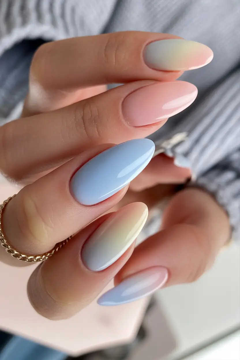 neutral fall nails Pastel Gradient Play
