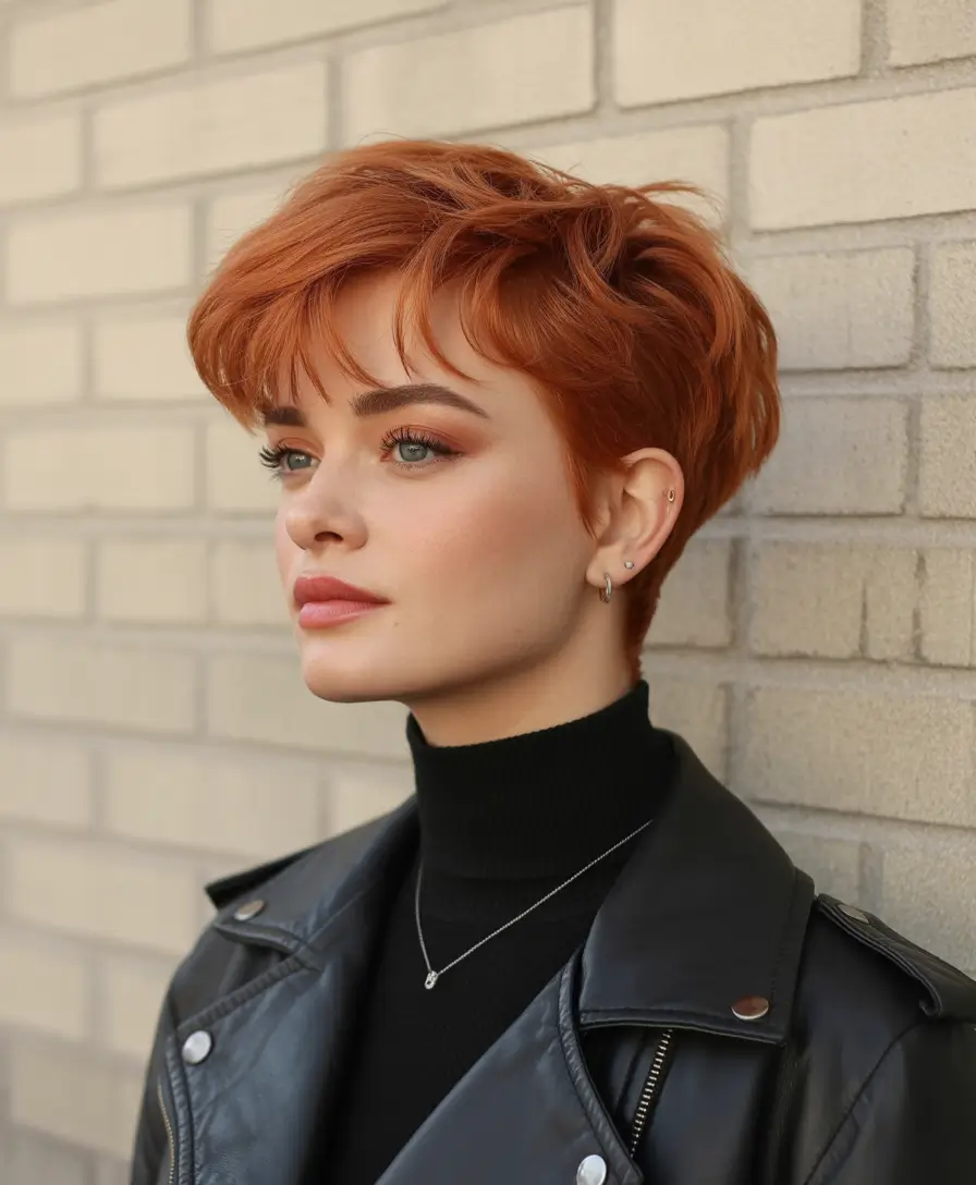 Fall Hair Colors for Warm Skin Tones+Rusty Cinnamon Crop
