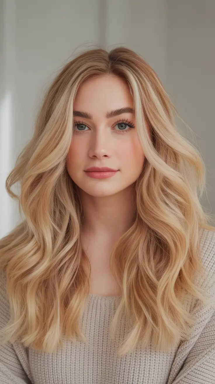 Fall Hair Colors for Warm Skin Tones+Golden Vanilla Blonde