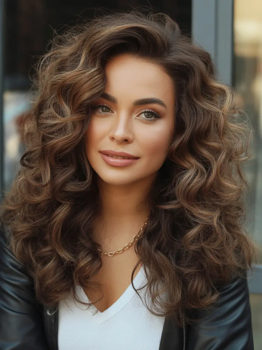 Fall Hair Colors for Warm Skin Tones+Toffee Chestnut Volume