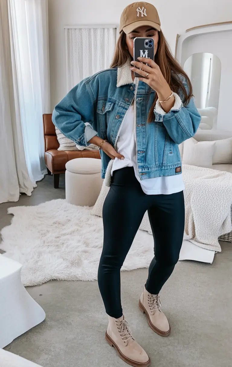 September outfits Denim Layers for Crisp-Cool Days