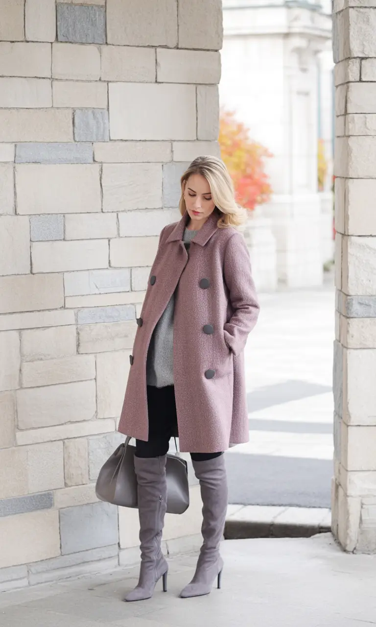 September outfits Dusty Lilac and Winter Greys for a Regal Touch